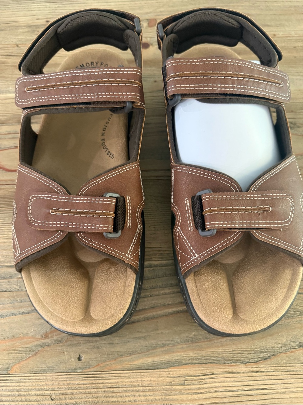 Dockers Briar Newpage River Outdoor Sandals, Rust Brown, 12M, New in Box